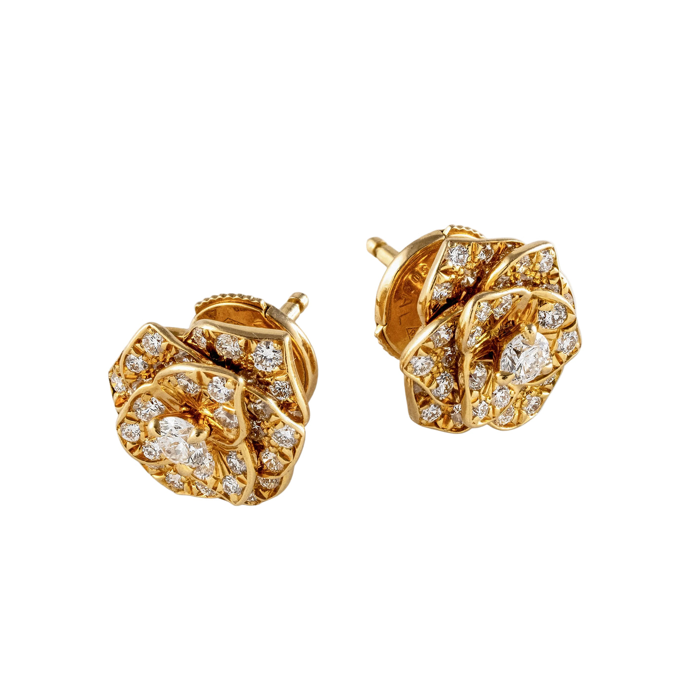 Gold Diamond Earrings 03082