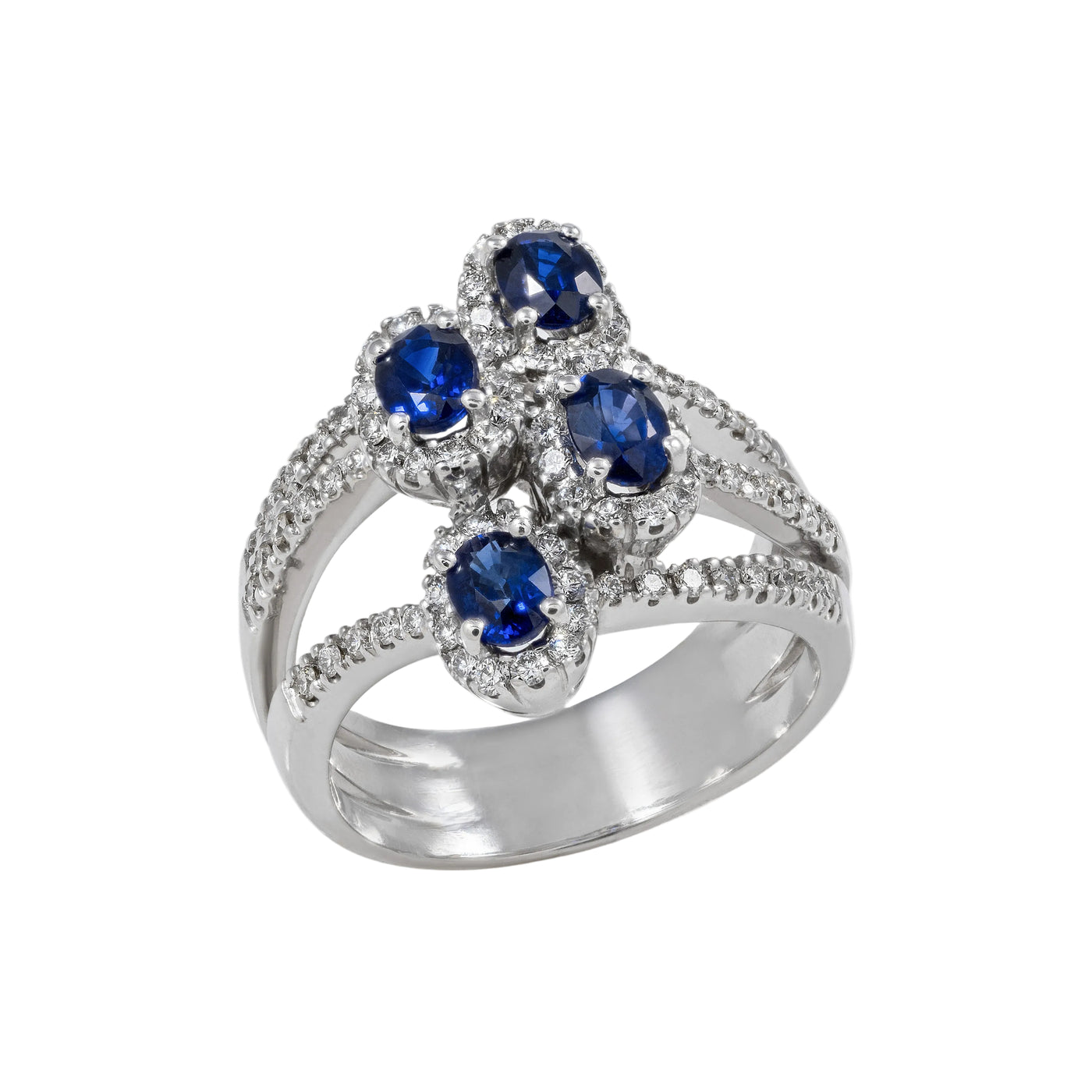 Gold Sapphire Diamond  Ring 00832