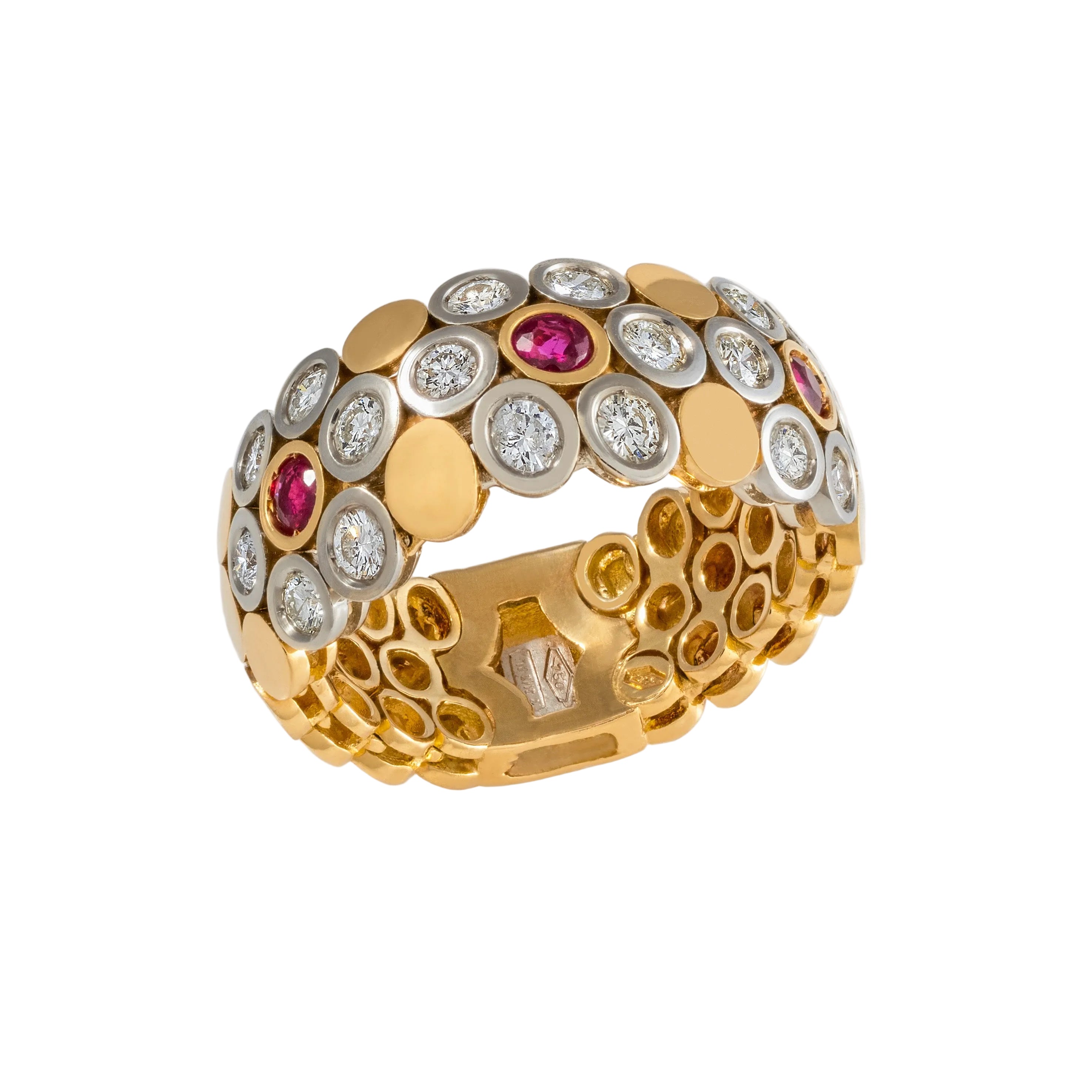 Gold Ruby Diamond Ring 01138
