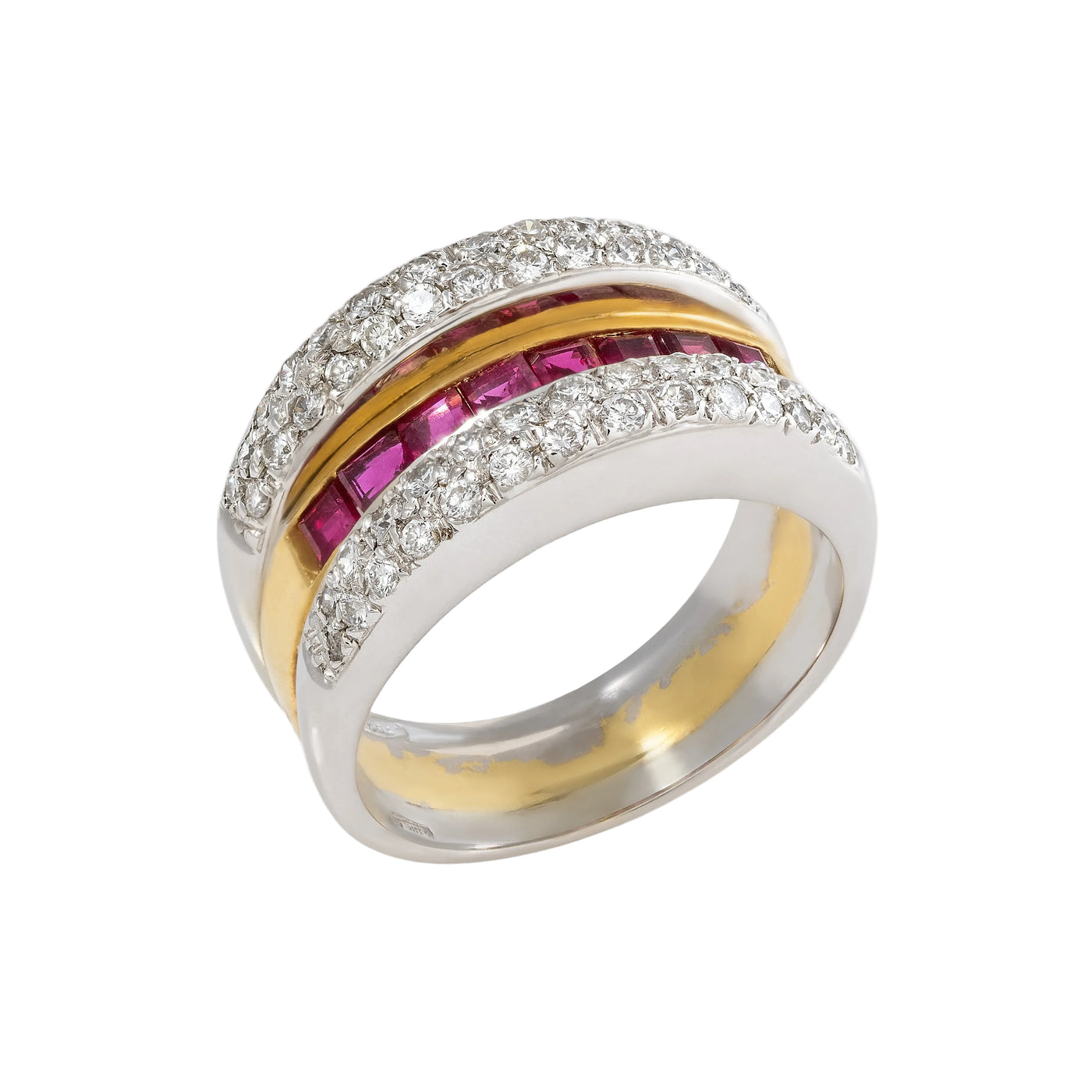 Gold Ruby Diamond Ring 00840