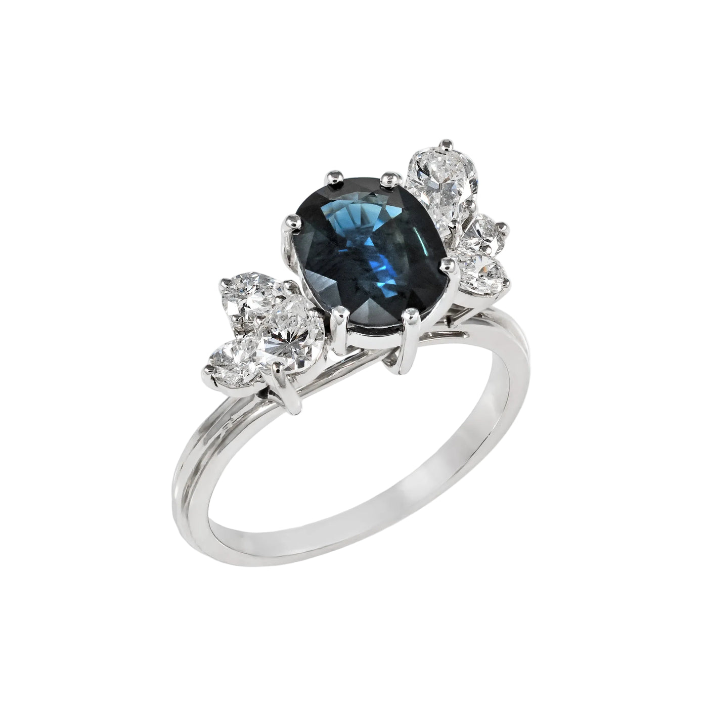 Gold Sapphire Diamond Ring 00821