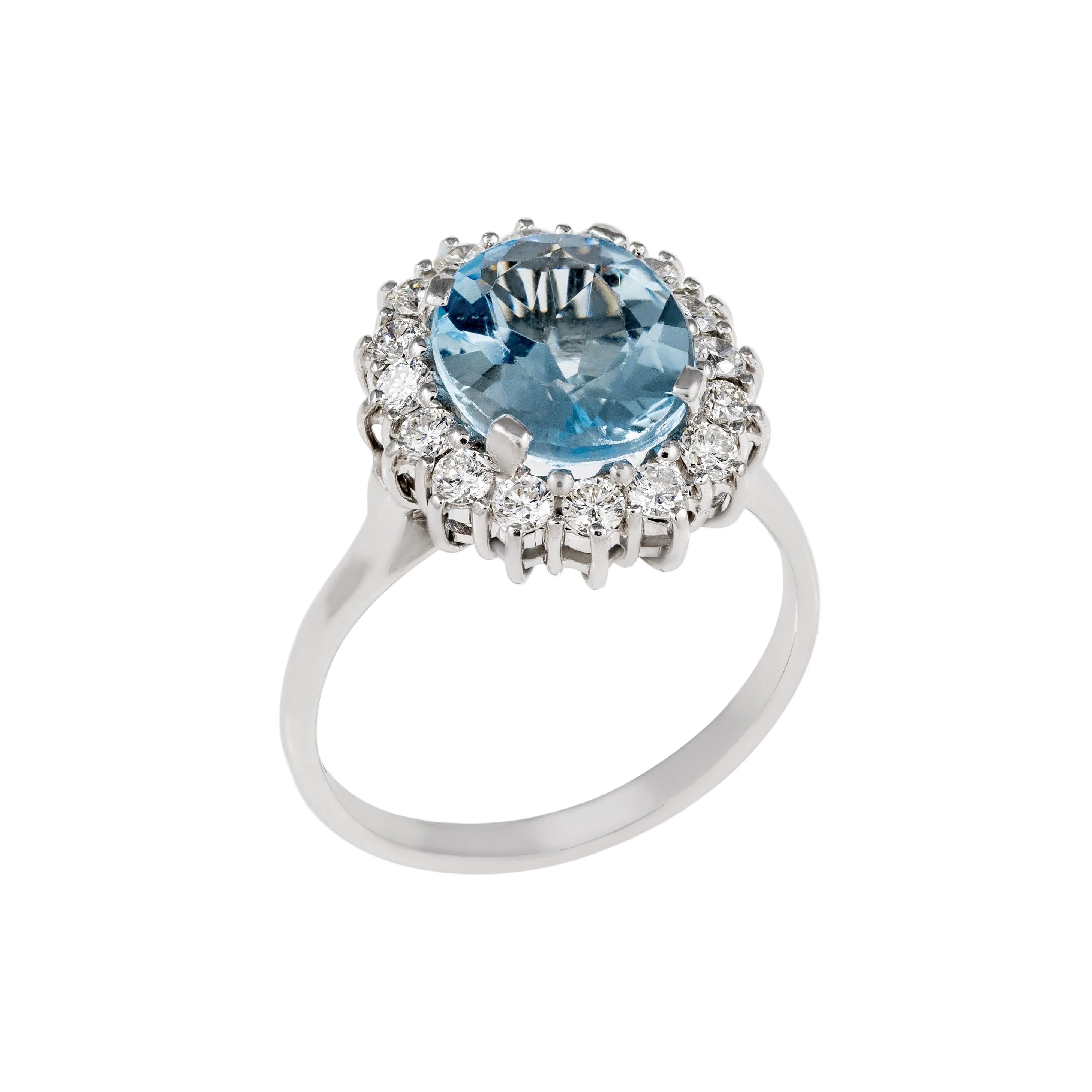 Gold Aquamarine Ring 03097