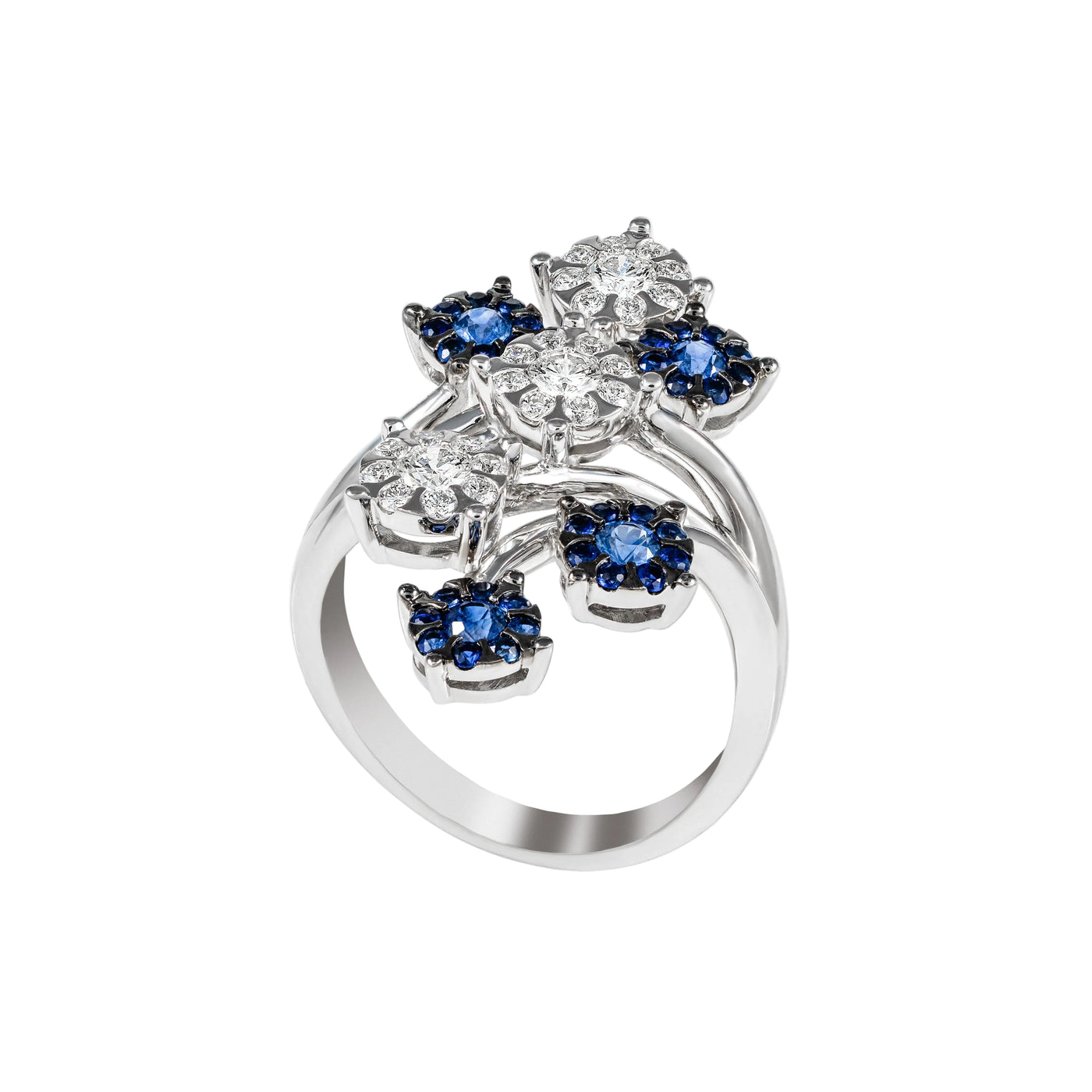 Gold Sapphire Diamond Ring 03121