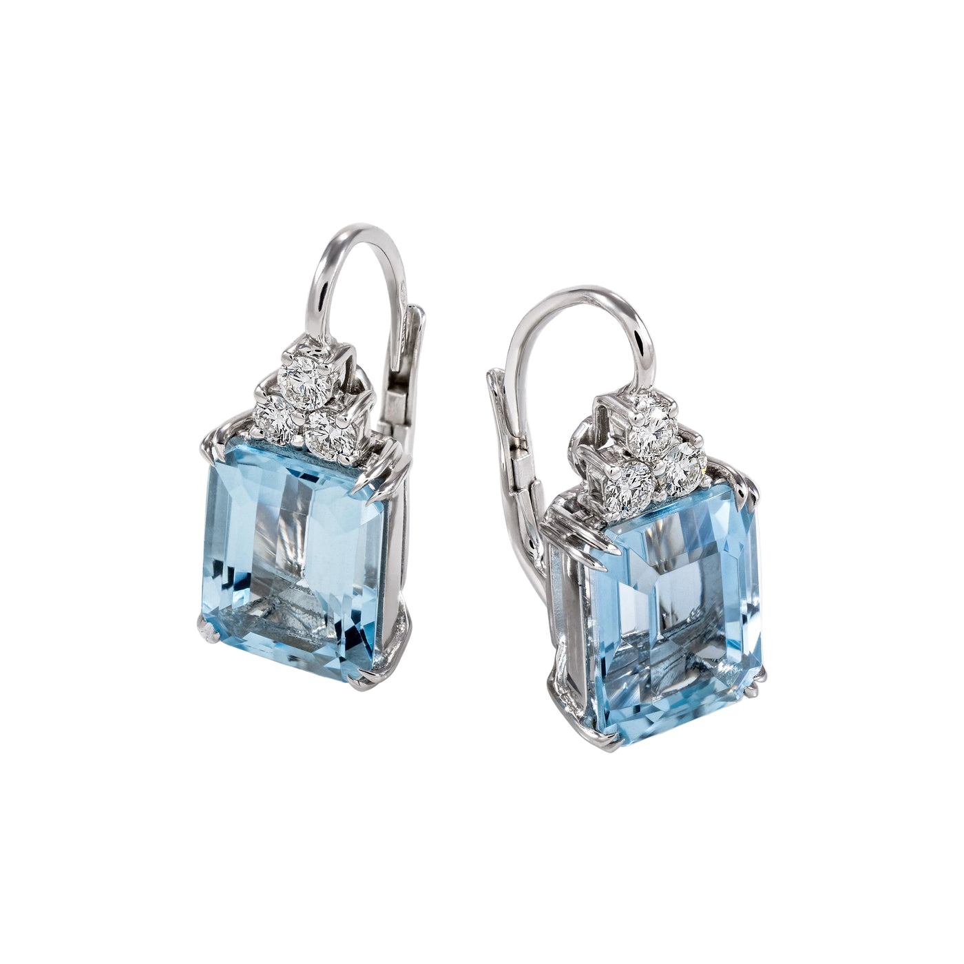 Gold Aquamarine Earrings 03112